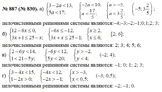 Ответ к задаче № 887 (830) - Макарычев Ю.Н., Миндюк Н.Г., Нешков К.И., гдз по алгебре 8 класс